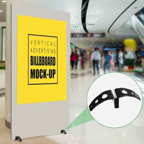 Blulu 4 Pcs Small Spider Feet Sign Holder Floor Standing Display Base Spider Feet Board Sign Holder for Display Any Size Board for Stores Advertising Events, Stainless Steel