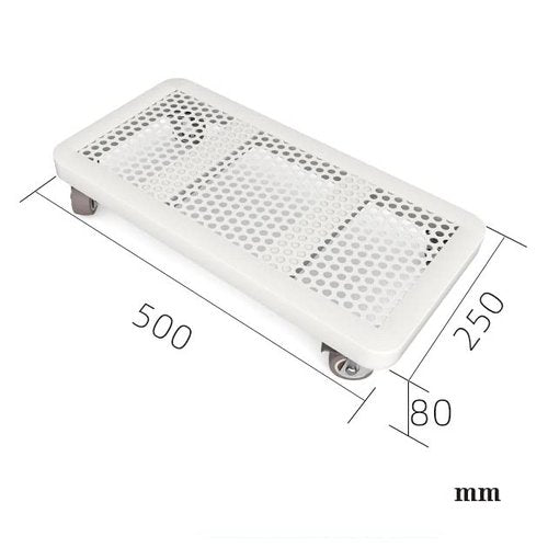ONQendDv Rolling Stand,CPU Stand Mobile PC Tower Stand, Rolling CPU Stand for Under Desk, Floor CPU Holder Stand Cart with Lockable Wheels, for Home, Office Computer Tower Stand(White,500 mm*250 mm)