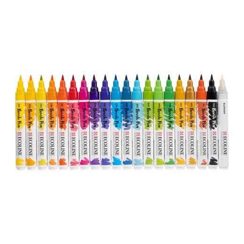 Tarens Eco Line T1150-9009 Brush Pen, Set of 20 Colors