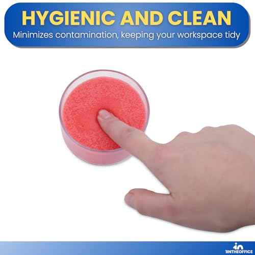 1InTheOffice Sponge Cup Moistener,Fingertip Paper Moistener,Finger Moistener for Paper (4 Pack)