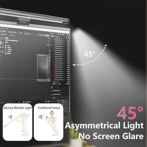 Computer Monitor Light RGB Back Light, Dual Light Bar with Remote Control, Stepless Dimming Monitor Lamp, USB Powered, Monitor Light Bar for Game/Work/Office