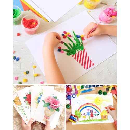 White Cardstock 8.5 x 11, 40 Sheets Card Stock, 75 LB/200 GSM Thick Copy Paper, Cardstock Printer Paper for School & Office Supplies, Art, Watercolo, Craft, Drawing, Invitations, Menus, DIY Cards