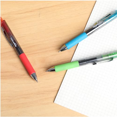 Amazon Basics Assorted Fine Point Gel Pens 0.7mm Retractable 12-Pack