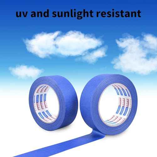 ADHES Blue Painters Tape Blue Tape Painting Tape for Walls,UV Anti,14 Days Clean Remove,1.41nch x 45yard,24Rolls