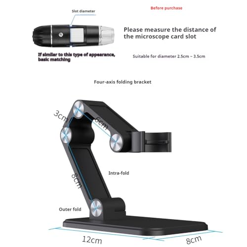 Adjustable Foldable Microscope Stand for WiFi Digital USB Microscopes