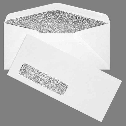 LUXPaper #9 Business Window Envelopes | Commercial Flap | Security Tint | 3 7/8" x 8 7/8" | White | 24lb. Text | 1,000 Qty