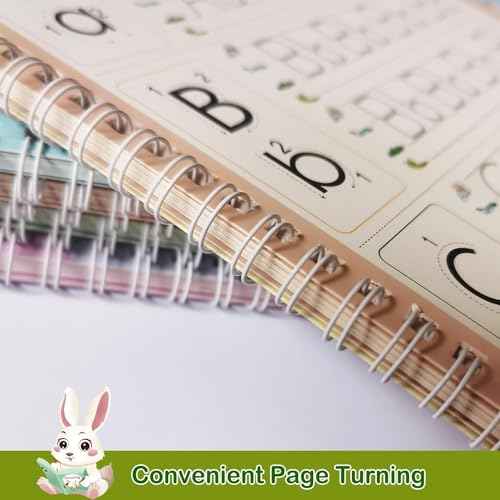 Reusable Grooved Handwriting Workbooks,Magic Copybook,Magic Writing Practice copy books, to help children improve their handwriting ink Practice Age 3-8 ?Calligraphy for kids(Animal edition)