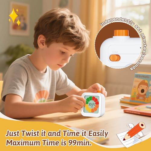 EooCoo Timers for Classroom, Visual Timer for Kids and Adults, 99 Minute Digital Timers Classroom Must Haves, ADHD Tools Countdown Timer, College School Supplies, Office Desk Accessories