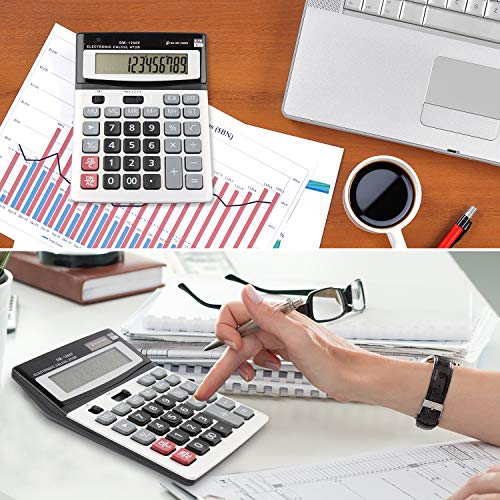Financial Calculator 12-Digit Solar & Battery Powered Large Button Business Office School