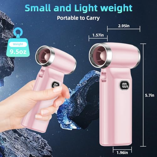 Compressed Air Duster-Stepless Adjustable 110000RPM Electric Mini Air Dust Remover with LED Light, Rechargeable Cordless Canned Blower Fan for PC Keyboard Cleaner Car Cleaning Kit Home Office