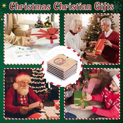 Eaasty 30 Sets Christian Spiral Notebooks Bulk with Pens Christian Gifts for Women Men,Prayer Journal, Small Notepad, Gifts for Christmas Church Members, Bible Study Groups & Church Families (Classic)