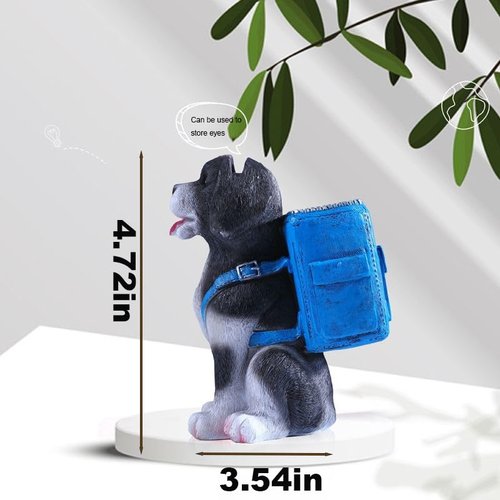 MQMCPDS Cute Dog Pen Holder - Non-toxic Resin Material: A Creative Desktop Organizer Ideal for Home, Office & School Unique Decorative Accessory –Gift for Dog Owners Pet Lovers(white)