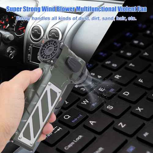 Compressed Air Duster-110000RPM Electric Air Duster,Cordless Fan Mini Blower,Strong Wind Power Air Blower, Suitable for Cleaning PC Keyboards,Cars,Equipped