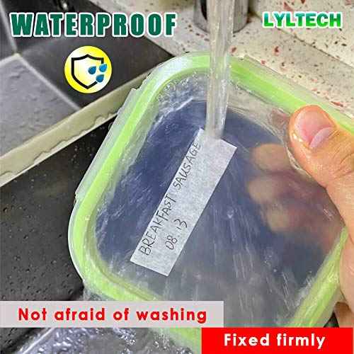 White Freezer Tape 5 Rolls -165 Yard,Writable Surface,Easy to Tear, Low Temperature Resistance,Residue-Free Removal, Each Roll 3/4 in x 33Yard