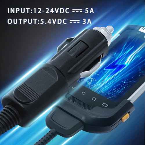 Vehicle Charger Cable for Zebra TC70 TC72 TC75 TC70X TC77 Handheld Computer - Car Quick Charger Cable Compatible with Zebra TC7X PDA Charger Accessories - Replaces CHG-TC7X-CLA1-01