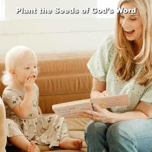 God's Promises Book 5¡¿3¡¿0.5 in - Baptism Gifts Idea for Boys Girls Baby Kid Godson Goddaughter from Godmother, First Birthday Gift Christian Baby Books First Bible Grandson Granddaughter Baby Shower