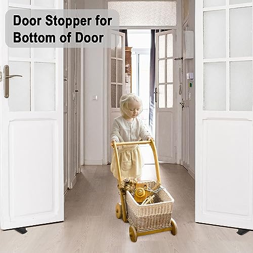 Beieverluck 24 Pack Rubber Door Stoppers for Bottom of Door — Heavy Duty, Anti-Slip, 4.8 x 2.2 x 1.2 in (Variation 24)