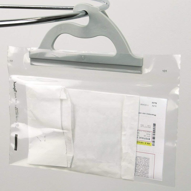 Monaco Hanging Storage Bags, 10-pack of 10.5 X 7.5-Inch, Deluxe Line, 4 Mil Polyethylene, Clear Plastic Bags for Classroom, Home, Library, and Pharmacy Use.
