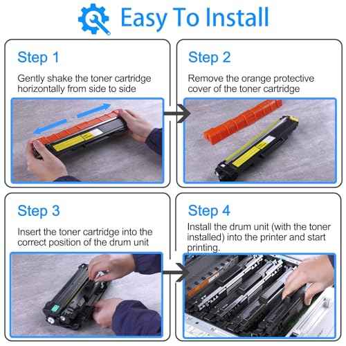 NineLeaf TN227 BK/Y/M/C Toner Cartridge Set Compatible for Brother TN-227 TN223 TN-223 Work with HL-L3230CDN DCP-L3550CDW MFC-L3770CDW HL-L3210CW Printers ( 4 Pack, Black, Cyan, Magenta, Yellow)