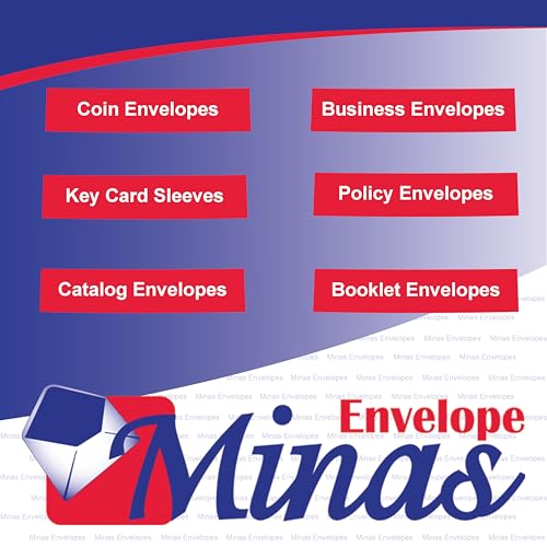 500 Pack Minas Envelope 9x12 Inch Booklet Envelopes Heavy Kraft Open Side Seal
