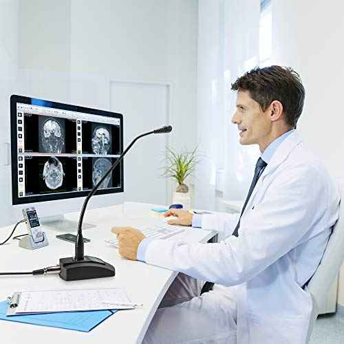 ECS WordSentry Professional Gooseneck Microphone, 3.5mm Uni-Directional Conference Mic, Anti Slip Base and Adjustable Heavy Duty Metal Design