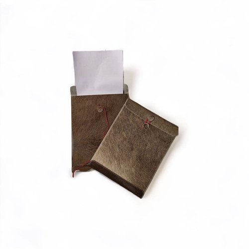 TUZECH Handmade Leather Document Holder Mailing Envelope, Office & Work Resume Sales Portfolio Binder Folder-Interview/Legal Document Organizer (Mix Dark Shades)