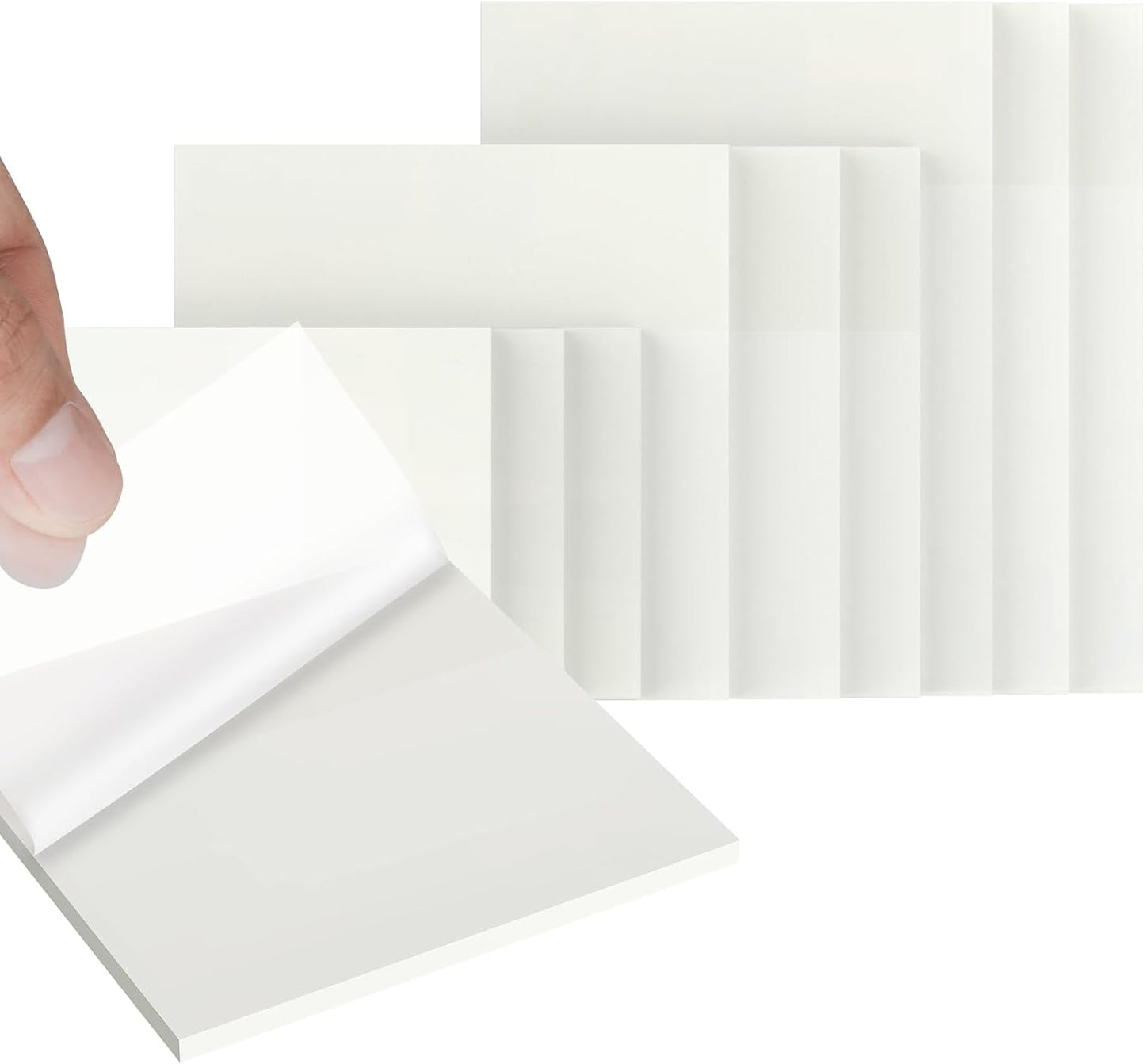 (3 Sizes 9 Pads 450 Sheets) Transparent Sticky Notes for Bible Study, Book Annotation & Office,College Supplies- Clear Sticky Notes, Repositionable, Strong Adhesive