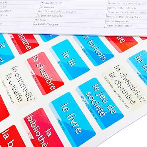 400 Learning French Stickers with Lookup Tables