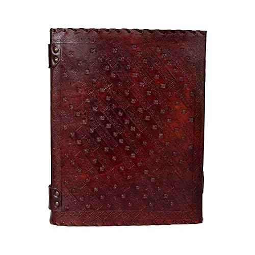 Leather Journal Book Seven Chakra Medieval Stone Embossed Handmade Book of Shadows Notebook Office Diary College Book Poetry Book Sketch Book 10 x 13 inches