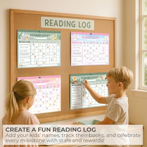 Fun Magnetic Reward Chart for Kids at Home ? Motivational Easy to Use Chore Chart w Stickers Encourages Good Habits ? Unicorn Behavior & Responsibility Chart for Girls Creates a Fun Daily Routine