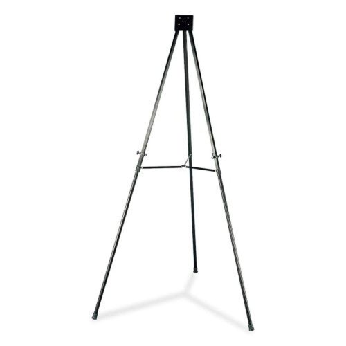 Lorell Telescoping Aluminum Display Easel with Adjustable Legs, 66-Inch, Black