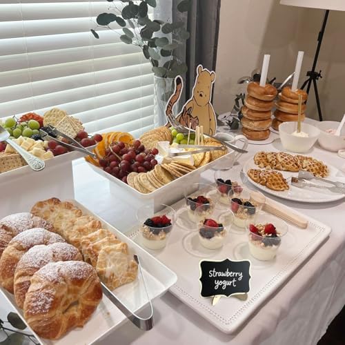 Black 12-Pack Mini Chalkboard Signs with Stand for Food Labels & Party Decor