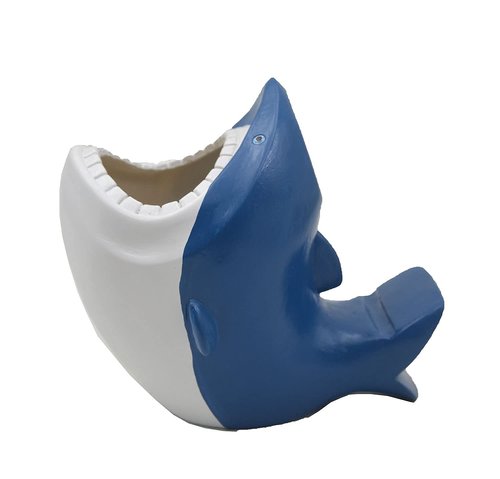 MONMOB Shark Pen Holder with Phone Stand and Succulent Planter - Shark Desk Organizer Decoration