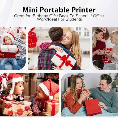 Print Pods Mini Sticker Printer Thermal Inkless Printer for iOS&Android with Hard Protection Storage Case,Bluetooth Label Maker with 11 Rolls Thermal Paper£¦Sticker for Photo Receipt DIY