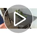 Garvee 63" 6-Person Dining Table in Brown with 2x2 Metal Legs, Industrial Kitchen Table