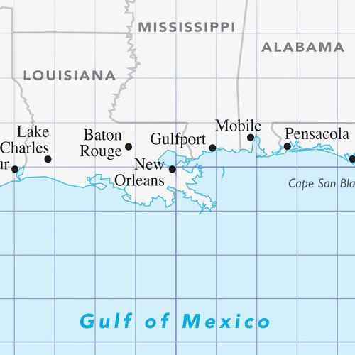 Hurricane Tracking Wall Map - 33" x 44" Laminated
