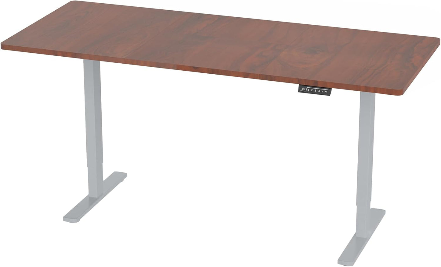 VIVO Electric Standing Desk - Memory Height Adjustment, 71"x30", Dark Walnut Top & Gray Frame, 220 lbs Capacity
