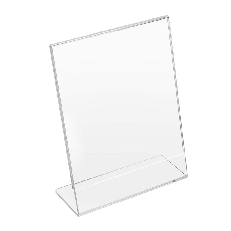 NIUBEE 6Pack Slant Back Acrylic Sign Holder 4x6 inches, Clear Vertical Picture Frames, Desktop Flyer Holder Document Holder Paper Display Stand