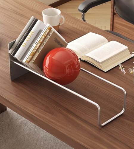 Sekcrlaumix Red Stainless Steel Desktop Magazine Rack & Book Organizer - 18.9 Inches