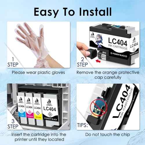 DOUBLE D LC404 Compatible Ink Cartridges Replacement for Brother LC404 LC404XL Work for Brother MFC-J1205W, MFC-J1205W XL, MFC-J1215W Printer (2BK/C/M/Y, 5 Pack)
