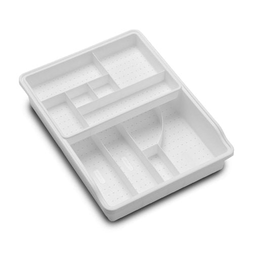 madesmart 12-Compartment Junk Drawer Organizer with Sliding Top Tray, Multipurpose Storage Bin Solution for Kitchen, Office, Bathroom