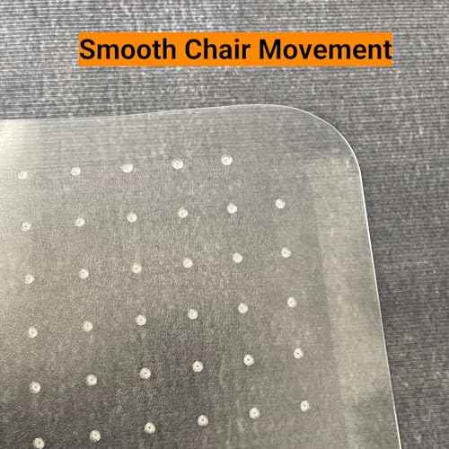 45"x 53"x0.1" Office Chair Mat for Carpet,Slip Resistant Heavy Duty Under Desk Protector Carpeted Floors,Easy Glide Rolling Floor Mat for Office Chair with Extended Lip