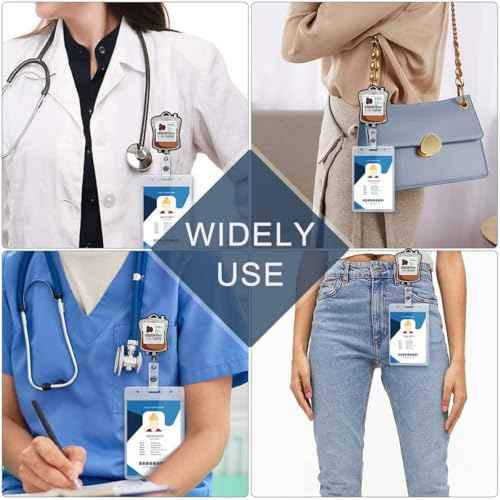 Funny Coffee Fuel Glitter Badge Reel Retractable for Nurse Nursing RN CNA LPN Medical Worker & Office Staff | Cute Nurse Gifts, Coffee IV Bag Badge Holder with Alligator Clip & 24¡± Durable Nylon Cord