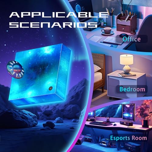 Magnetic Levitating UFO Lamp, Floating 360¡ÆRotating RGB Galaxy Light Display, Cool Gadgets Desk Decor for Office Home Esports Room, Amazing Gift for Men Girls and Kids