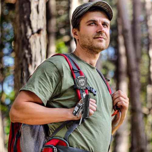 2 Pack Heavy Duty Retractable Keychain with Belt Clip Retractable ID Badge Holder Reel with 31.5¡± Steel Cord, 9.0 oz