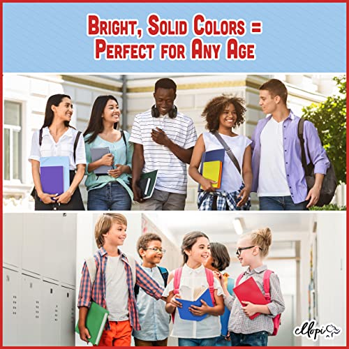ELLOPI Light Blue Stretchable Book Cover - Jumbo Fits Most Textbooks Up to 11"