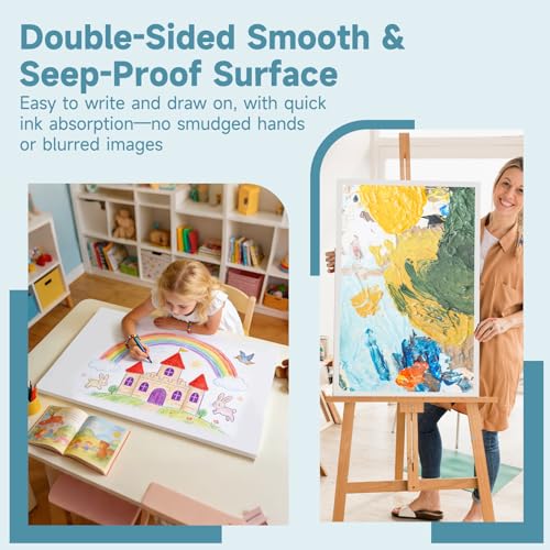 White Foam Board 24x36 Inches - 4 Pack, 0.23 Inch Thick Poster Boards with Corner Protectors