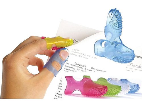 Tippi Micro-Gel Fingertip Grips, Size 7, Medium, Assorted, 10/Pack