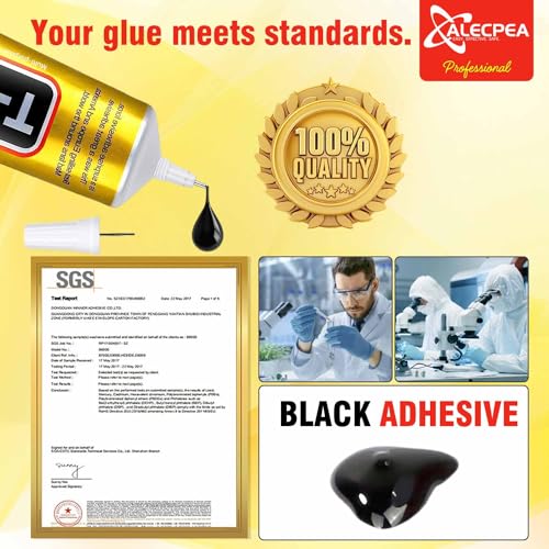ALECPEA T-7000 Black Adhesive Glue 2PCS 15ml — Waterproof Precision Repair for Phone, Electronics, Jewelry & Crafts