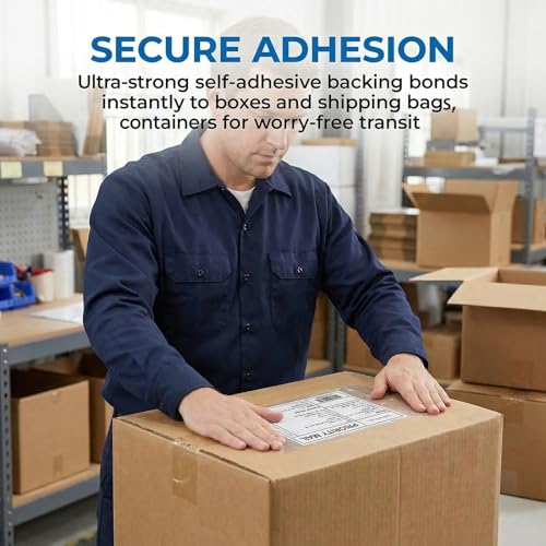300 Pack Clear Shipping Envelopes for Mailing Packing Lists 6x10" Adhesive